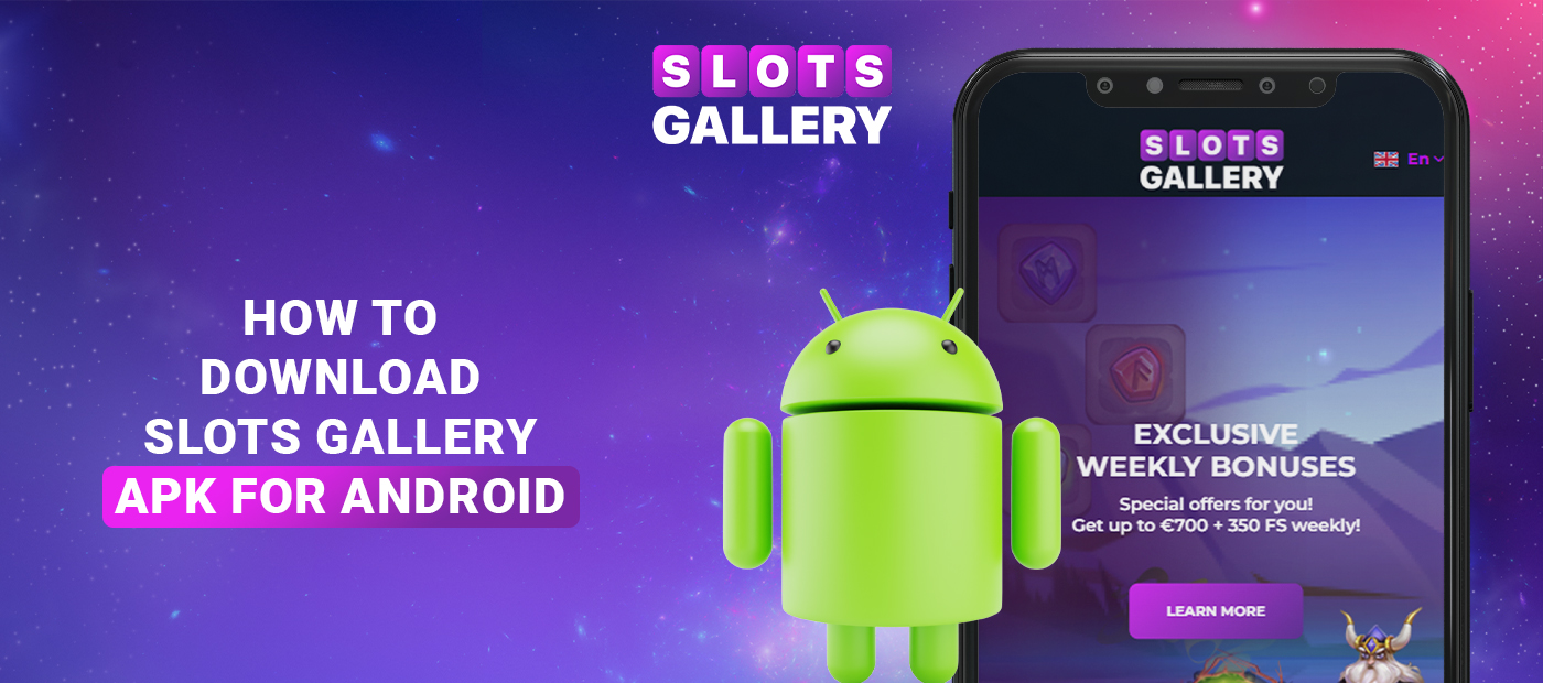 Slots Gallery mobile application for Android devices
